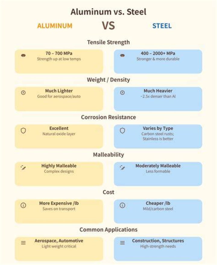 Aluminum vs Steel: A Comprehensive Comparison