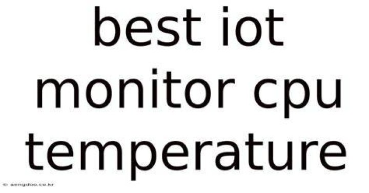 Best IoT Monitor for CPU Temperature: A Comprehensive Guide