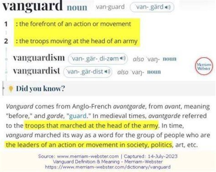 Define: Vanguard - Exploring the Meaning, Importance, and Applications