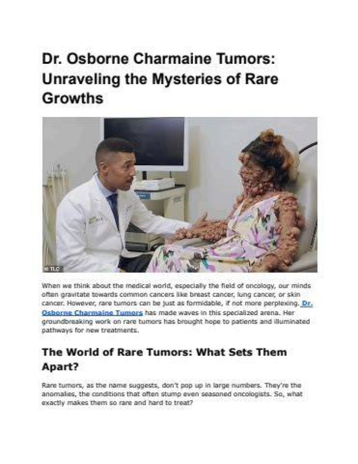 Dr. Osborne Charmaine Tumors: Expert Insights, Treatments, and Comprehensive Guide