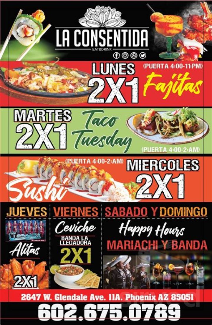 La Consentida Eat &amp; Drink Menu: A Complete Guide to Delicious Mexican Cuisine