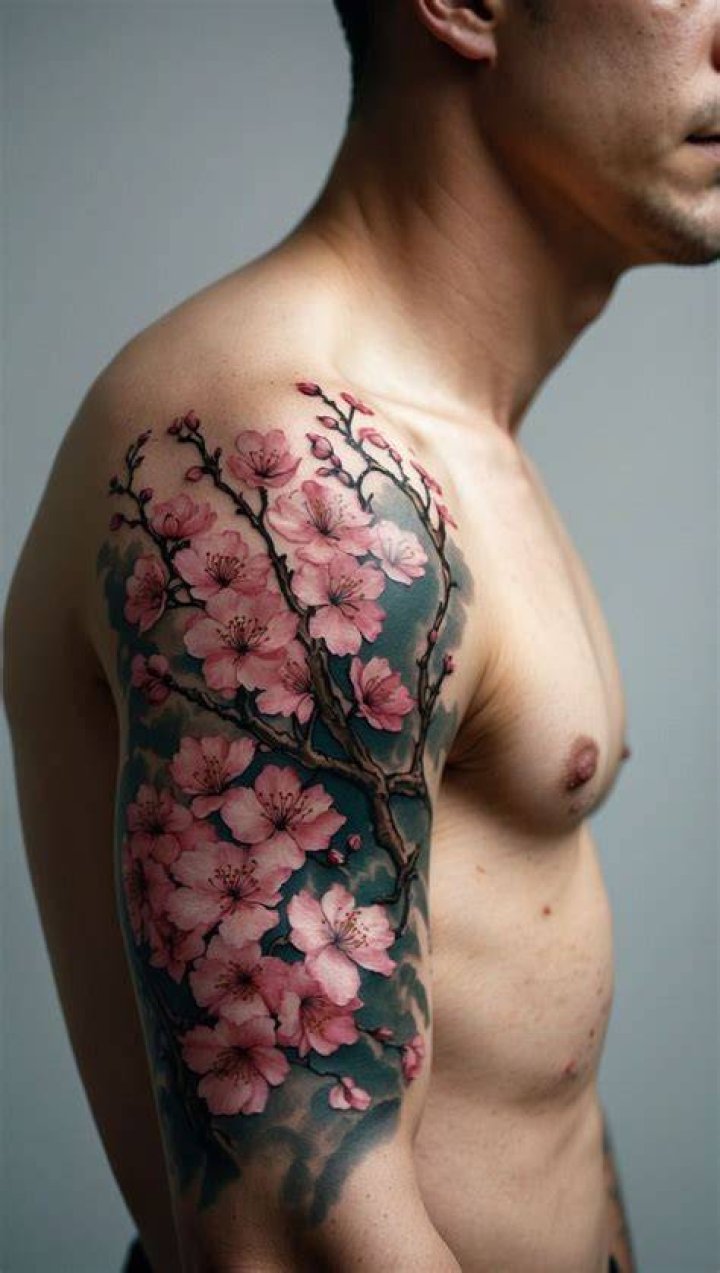 Male Cherry Blossom Tattoo: A Symbol of Strength, Beauty, and Timeless Elegance