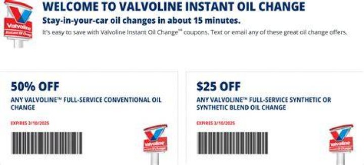 Maximize Your Savings: Valvoline Oil Change Coupon $25 Off &amp; $50 Off