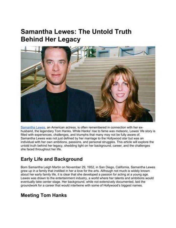 Samantha Lewes: A Rising Star in the Entertainment World