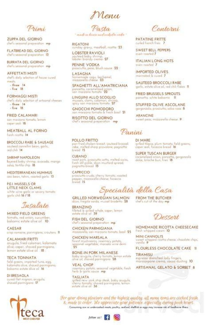 Teca West Chester PA Menu: Your Ultimate Guide to Authentic Mexican Cuisine