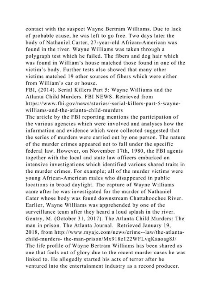 Unveiling the Wayne Williams Murder Case: A Comprehensive Analysis