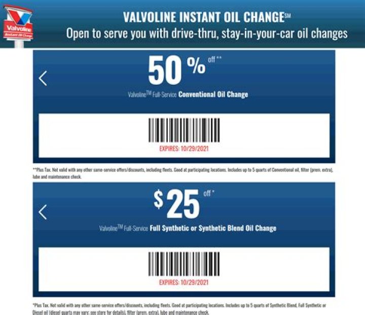 Valvoline 50% Off Oil Change: Save Big While Protecting Your Engine