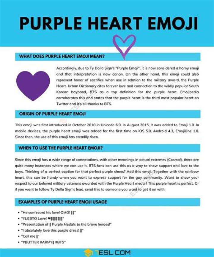 What Does a Purple Heart Emoji Mean? Exploring Its Symbolism and Significance