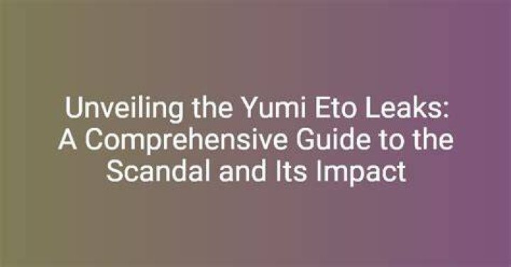 Yumi Eto Leak File: A Comprehensive Analysis and Understanding